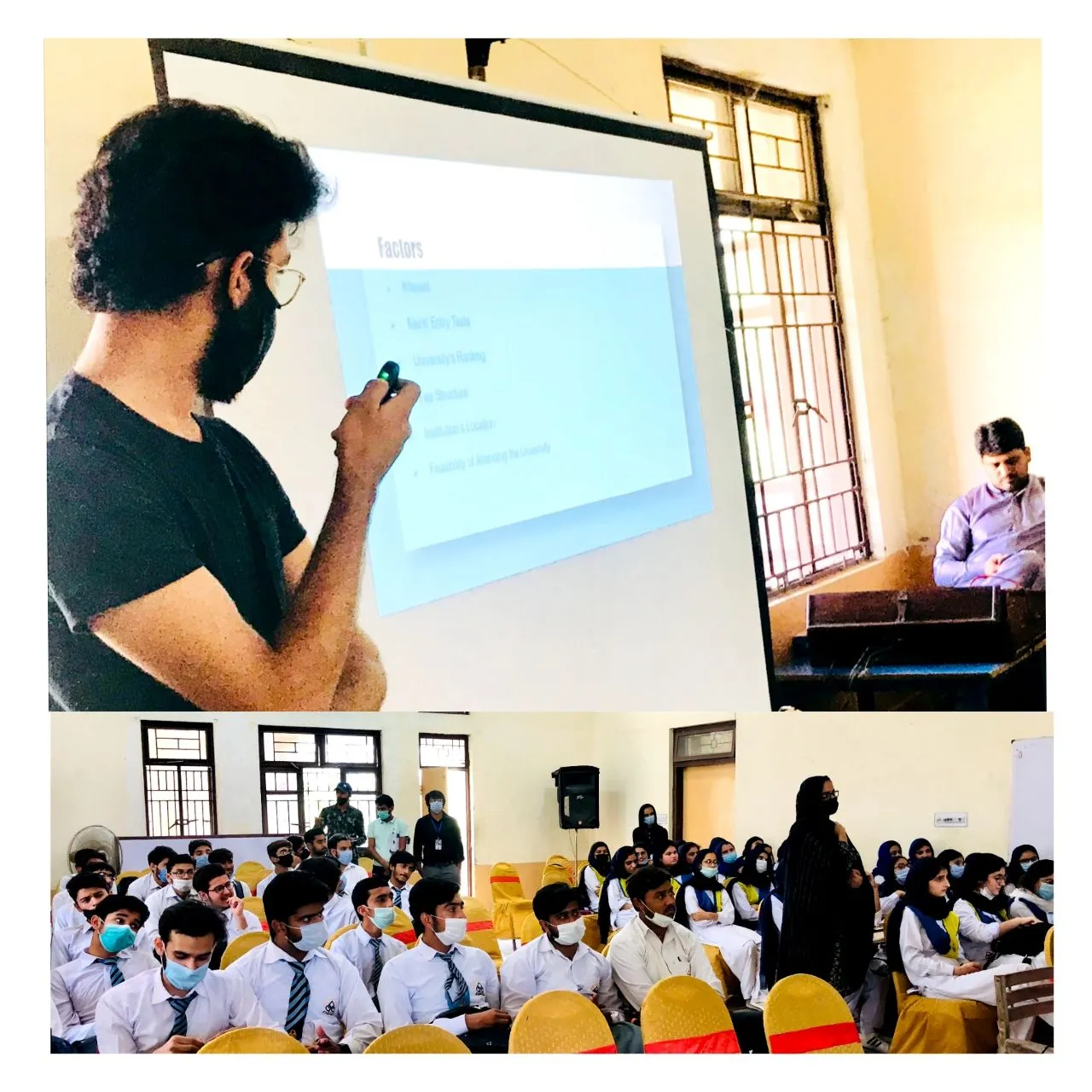 Career counselling session at Chenab College Chiniot.